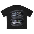 Sopula Loose Lip Print Cotton T-Shirts