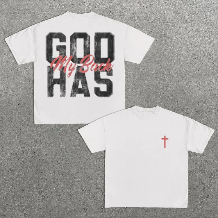Sopula Vintage God Has My Back Cotton T-Shirts