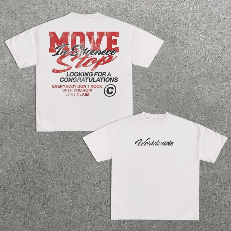 Sopula Vintage Move Silence Casual Cotton T-Shirts
