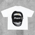 Sopula Vintage Peace Multi Element Casual Street Basketball T-Shirts