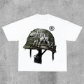 Sopula War Helmet Faith Over Fear Print Cotton T-Shirts