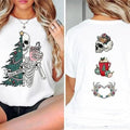 Sorta Merry Sorta Scary Two Sides Tree Skeleton Funny Skull T-Shirts