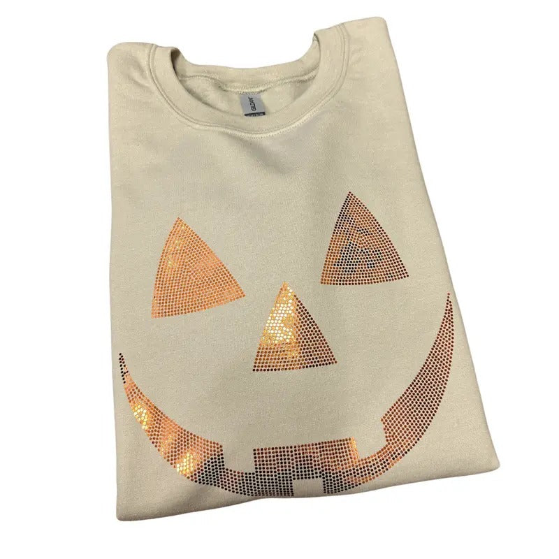 Spangle Jack O Lantern Face T-Shirts