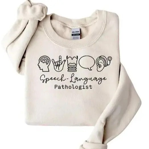 Speech Language Pathologist SLP Nurse SLP Long Casual Classic Cotton Fitted T-Shirts