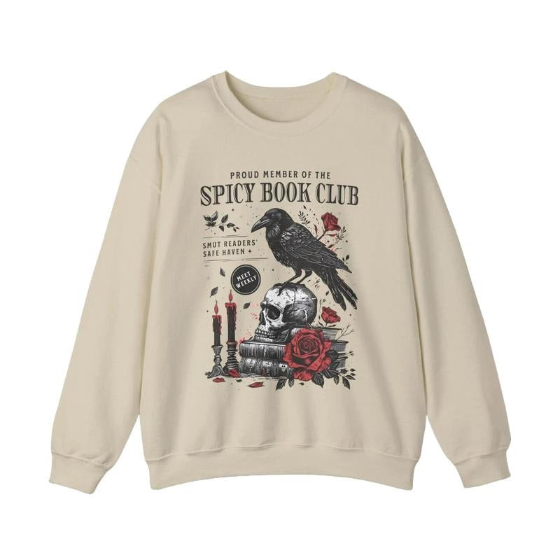 Spicy Book Club Morally Grey Book Booktok Bookish Things Smut Death TBR Soft Comfort Long Sleeves Fabric T-Shirts