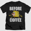 Sponge Bob Before Coffee Meme Funny T-Shirts