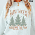 St. Nick'S Tree Farm Winter Season Casual Cotton Polyester T-Shirts