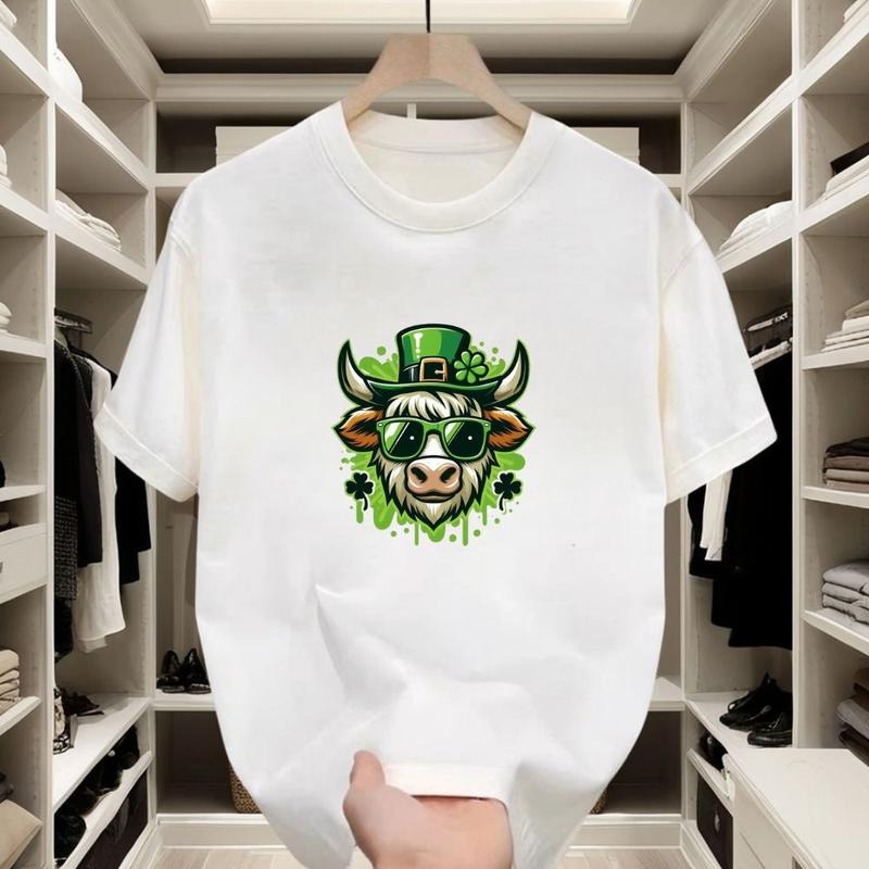 St. Patrick'S Day Trend! Festive Cotton Vivid Print Parties T-Shirts