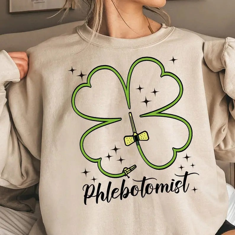 St Patrick'S Day Phlebotomist Shamrock Phlebotomy Shirt Just Little Pinch Shirt Patrick'S Day Nurse Shirt Nurse T-Shirts