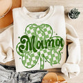 St Patricks Day Mama Mama St Patricks Patty'S Day Mom St Patricks Retro Mama Shirt Mama Varsity Shamrock Coquette T-Shirts