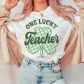 St Patricks Day Teacher Shirt St Pattys Preschool Teacher Retro Teacher Shirt Lucky Teacher Teacher Casual Comfort T-Shirts