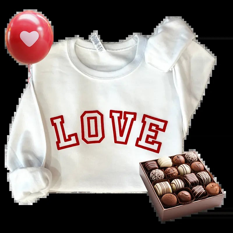 St Valentine'S Love Puff Lettering Womenswear T-Shirts