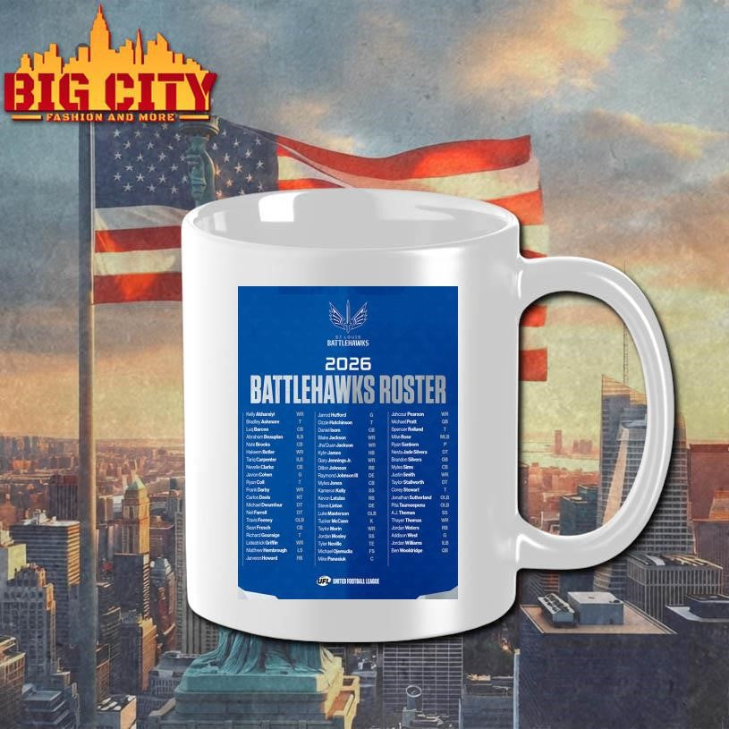 St. Louis Battlehawks United Football League 2026 Battlehawks Roster Poster Shirt