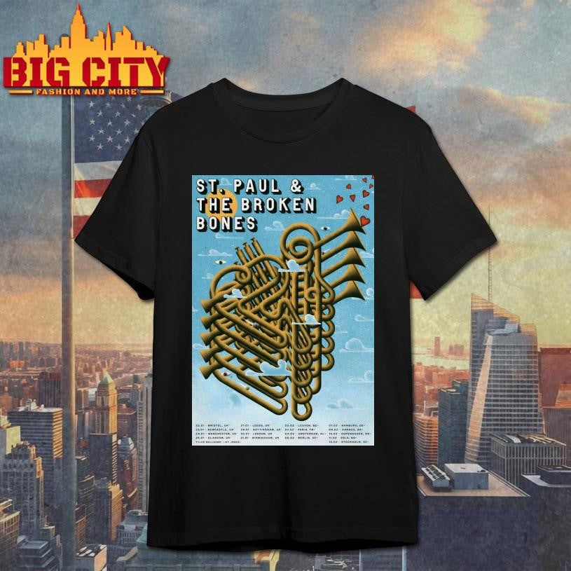 St. Paul &amp; The Broken Bones EU 2026 Tour Poster Shirt