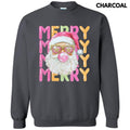 Stacked Merry Retro Santa T-Shirts