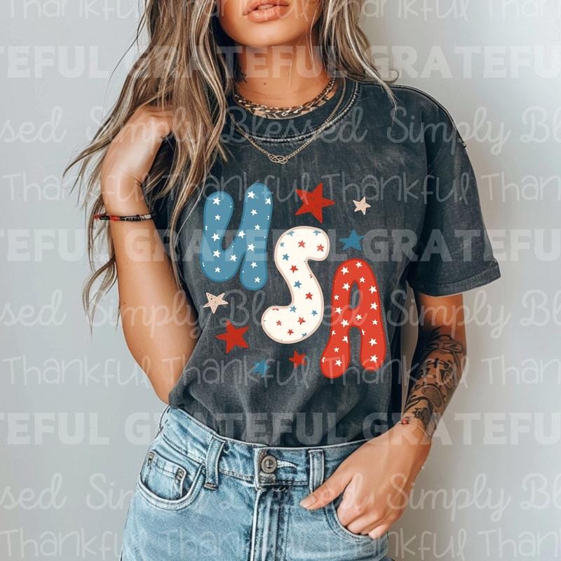 USA W Stars DTF Transfers THIS IS NOT SHIRT T-Shirts