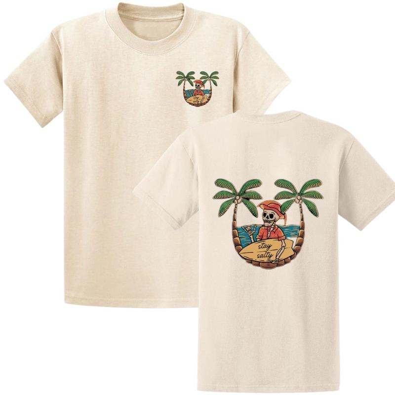 Stay Salty Shirt Salty Skeleton Beach Skeleton Vacation Summer Trip 2024 T-Shirts