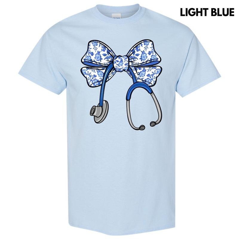 Stethoscope Florals Gildan Short Sleeve 'NLB' T-Shirts