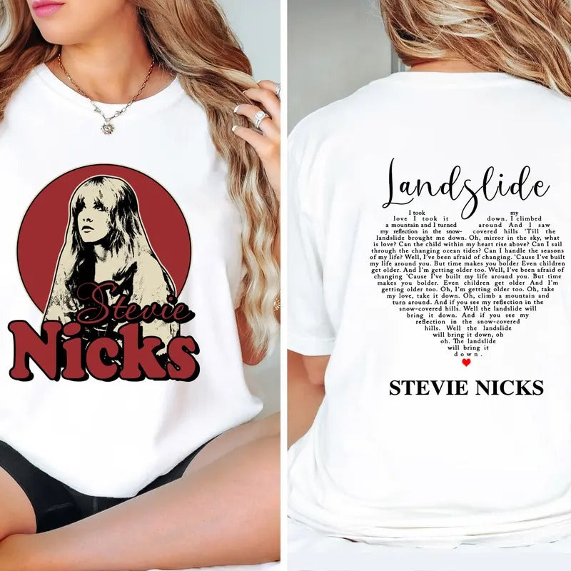 Stevie Nicks Landslide Lyrics Shirt Stevie Nicks Tour Shirt T-Shirts