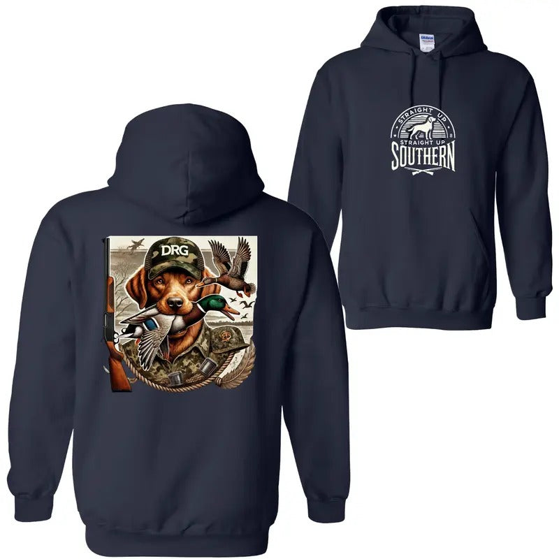 Straight Up Southern Duck Hunting DRG Hunting Dog Outdoor Enthusiasts Cozy Adventure Comfort T-Shirts