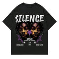 Street Life Retro Distressed Portrait Print Short Sleeve Size S 3XL Top Womenswear Underwear Humen Underwear Lady Streetwear Human Shoe Tropical Round Neck T-Shirts