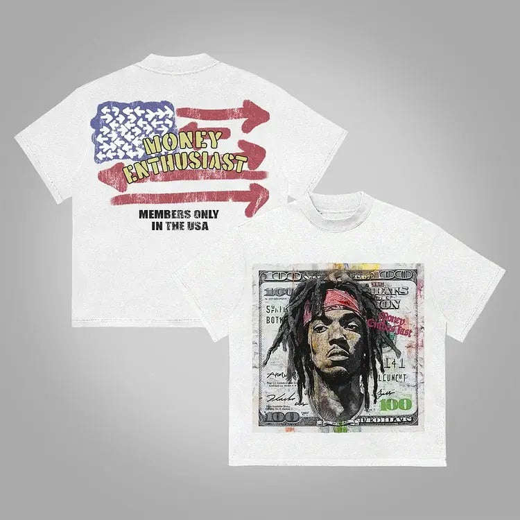 Street Money Enthusiast Graphics Cotton T-Shirts