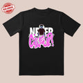 Never Give Up Black & Pink Contrast All Day Date Workout Streetwear T-Shirts