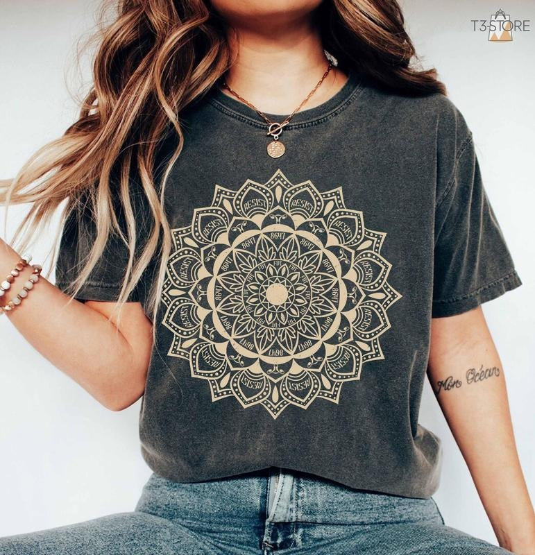 Subtle Anti Fascist FDT Mandala Political 8647 Trump Fascism Shirt Pro Choice Feminist Right T-Shirts