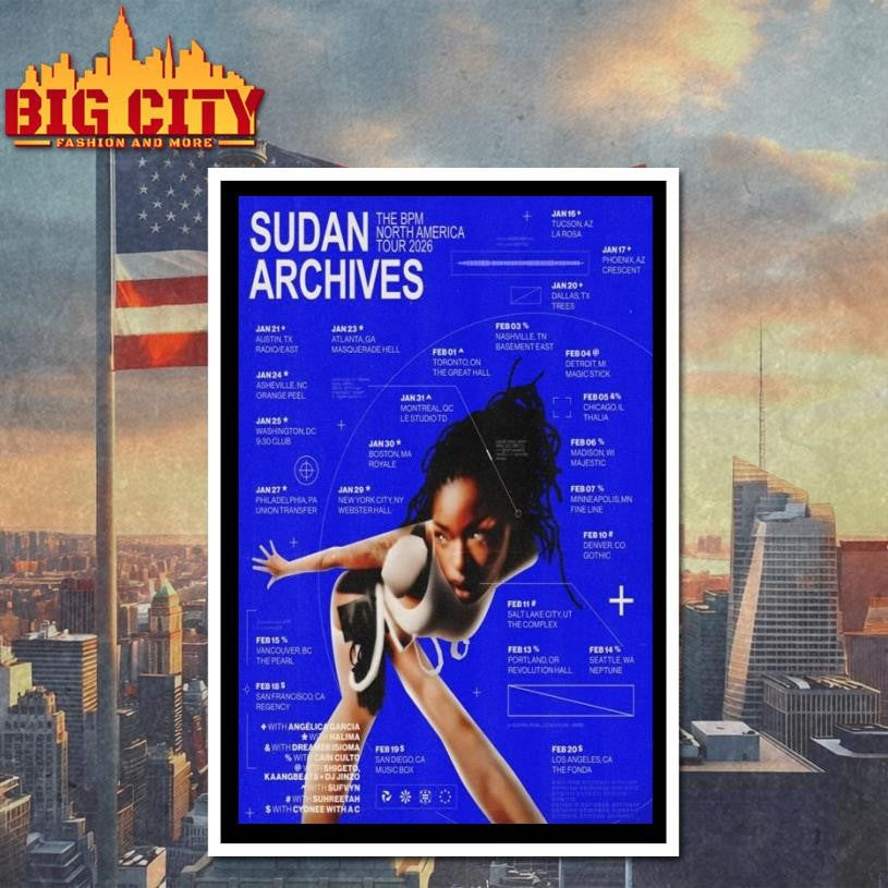 Sudan Archives The BPM North America Tour 2026 Poster Shirt