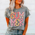 Summer Doodle Letters Strawberries DTF Transfers THIS IS NOT SHIRT T-Shirts