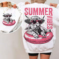 Summer Cow Shirt 2 Side Retro Summer Shirt Funny Beach Shirt Cute Beach . Her T-Shirts
