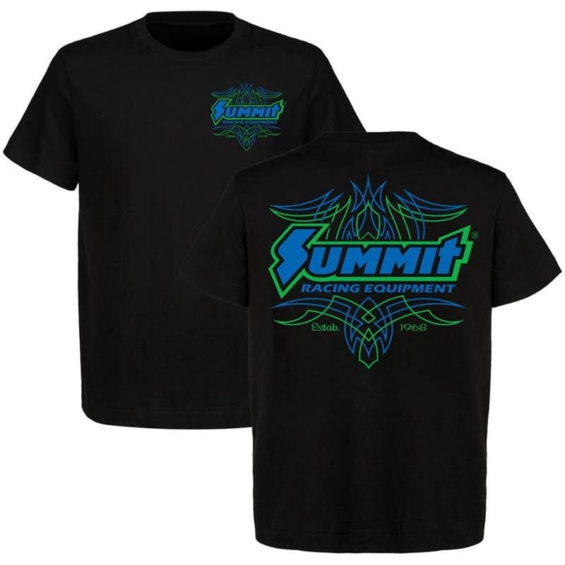 Summit Racing Equipment Pinstriped V2 Truck Shirt Cotton Menswear Top Polyester T-Shirts