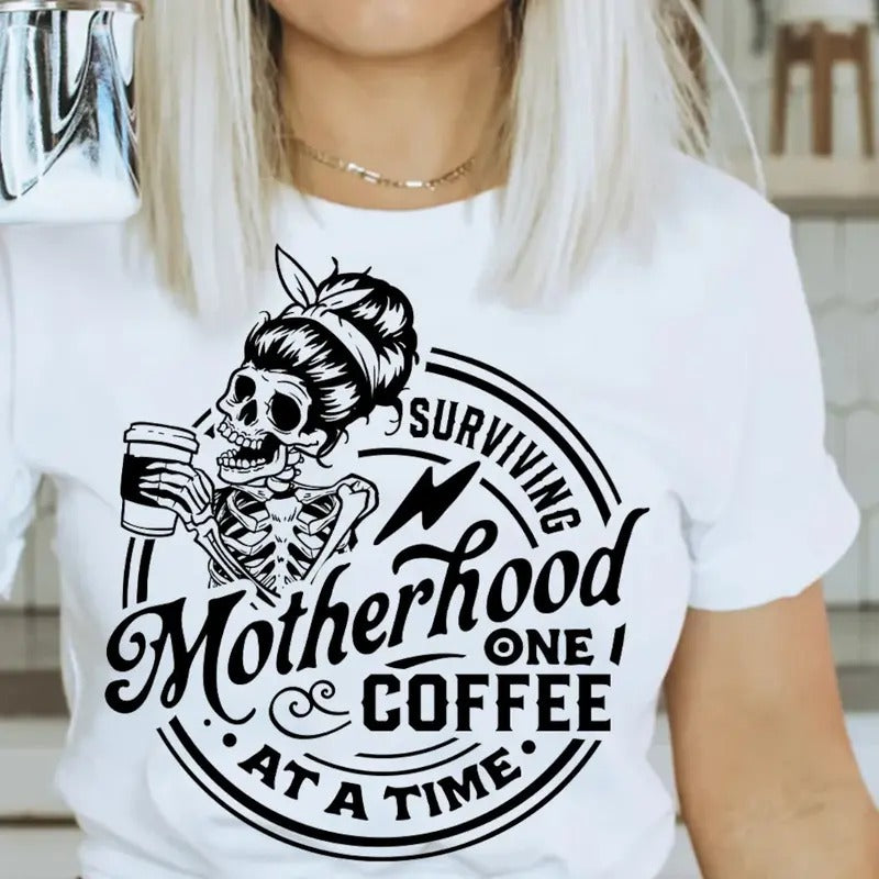 Surviving Motherhood Motherhood Mom Casual Breathable Comfortable T-Shirts