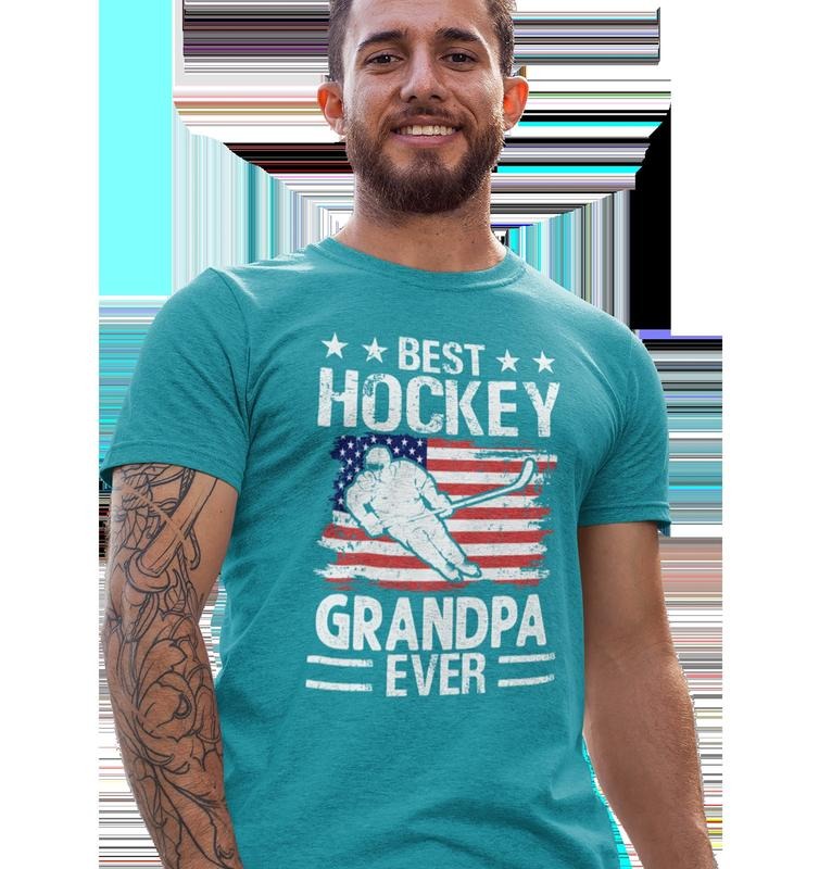 Ice Hockey Dad Shirt Personalized Grandpa Uncle Sports Hockey Fans Idea T-Shirts