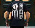 Baseball Dad Personalized Name Number Baseball Player Shirt Dad Baseball Dad Shirt Sports Dad T-Shirts