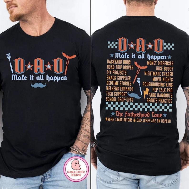 Dada Shirt Fatherhood Tour Shirt Dad Sublimation Best Dad Ever Some Days I Rock Dad Shirt Make All Happen T-Shirts