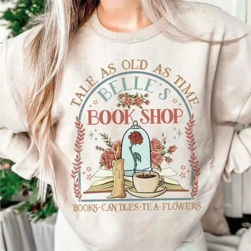 Vintage Tale As Old As Time Shirt Beauty Beast Beauty Belle Princess Raed Book T-Shirts