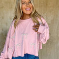 Sweet As Can Be Pink Bow Detail T-Shirts