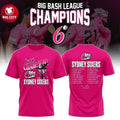 Sydney Sixers Big Bash League 2026 Champions Two Sided Shirt