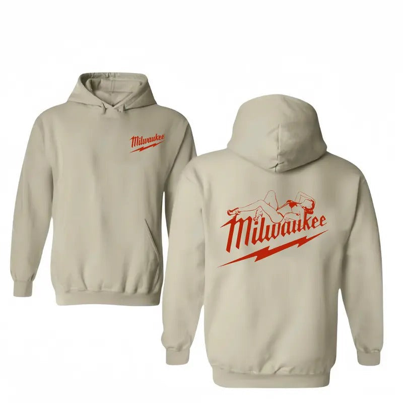 Funny Milwaukee Woman Vintage Warm Cozy Long Sleeve Menswear T-Shirts