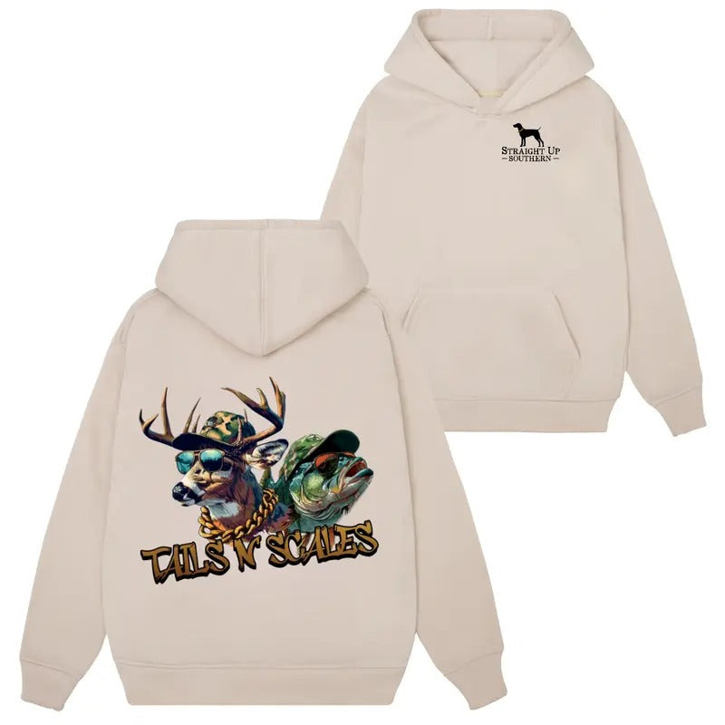 TAILS & SCALES Hunting Crew Neck Regular Fit Comfortable Casual Cotton Classic Fabric T-Shirts