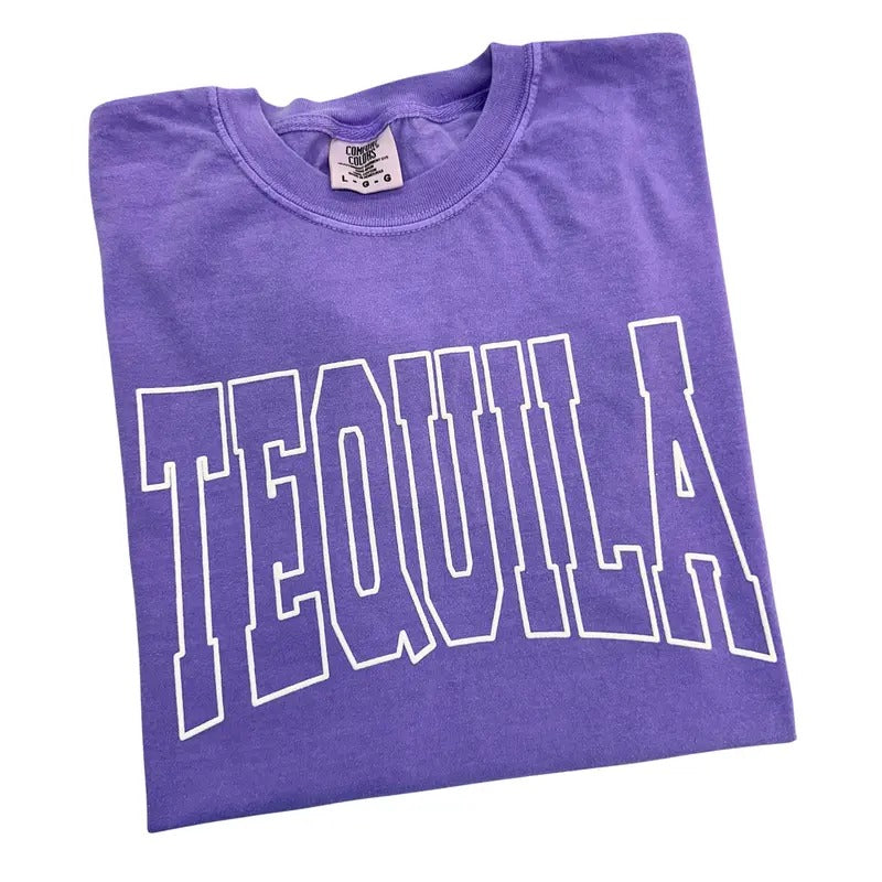 TEQUILA White Puff Comfort Colors T-Shirts