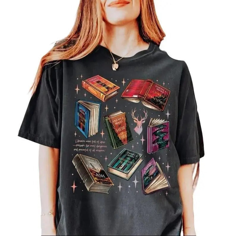 TOG Shirt Terrasen Thirteen Shirt Aelin Fireheart Xmas Cozy Bookish Throne Glass Book Dark Romance Shirts T-Shirts
