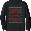 Tachy Nurse Ugly Medical Cardiac Icu Xmas Long Sleeve T-Shirts