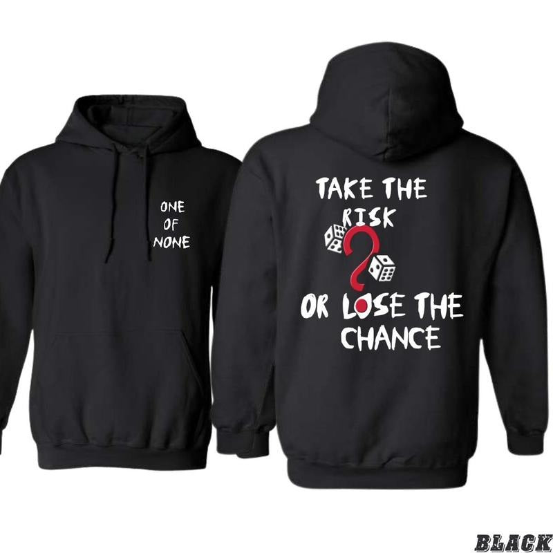 Take Risk Lose Chance Bold Motivational Dice Cotton Adventurers Dream Chasers Comfortable Everyday Menswear Fans Risk Reward T-Shirts