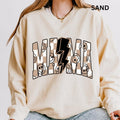 Tan Checkered Mama Mama Winter Long Sleeve Casual Cotton Polyester Comfort Womenswear T-Shirts