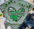 Teacher Clover Heart DTF Transfers THIS IS NOT SHIRT T-Shirts