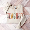 Teacher Shirt Boho Wildflowers Teacher Flowers Teach Shirt Spring Teacher Floral Cotton T-Shirts