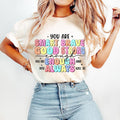 Teacher Positive Affirmations Teacher Quotes Bright Doodle Mental Health Inspirational Motivational T-Shirts