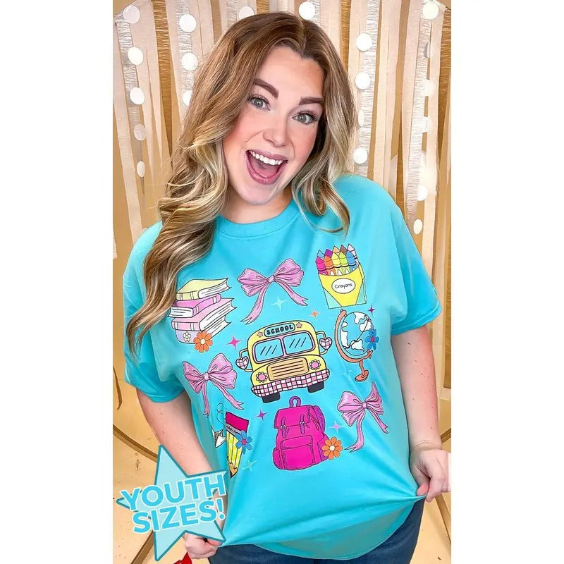 Teacher Things Bow Bus T-Shirts